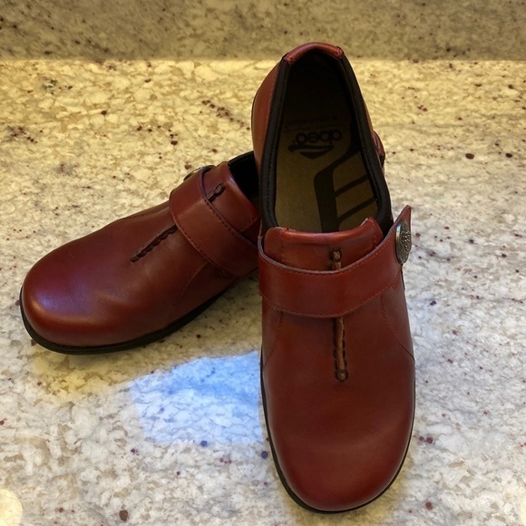 Abeo Smart Leather Clog Size 8 3540- Red/maroon - Picture 6 of 14